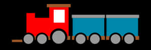 Cartoon Train Illustration PNG image with transparent background