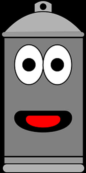 Cartoon Trash Can Character PNG image with transparent background