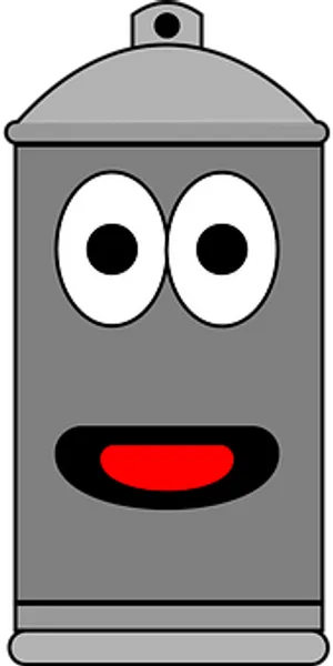 Cartoon Trash Can Character PNG Image