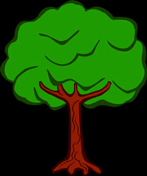 Cartoon_ Tree_ Graphic PNG image with transparent background