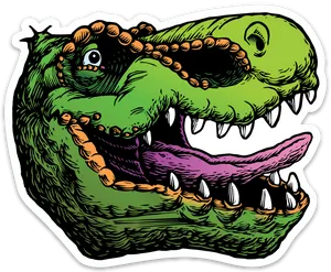 Cartoon Tyrannosaurus Rex Head PNG Image