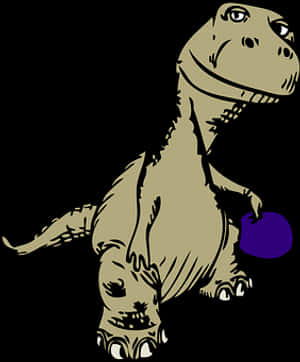 Cartoon_ Tyrannosaurus_ Rex_ Vector PNG image with transparent background