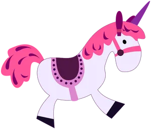 Cartoon Unicorn Illustration PNG Image