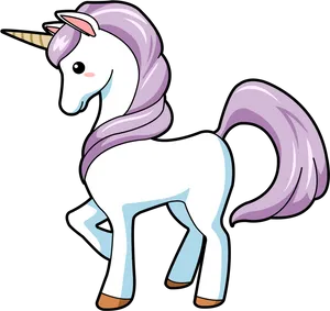 Cartoon Unicorn Vector Illustration PNG Image