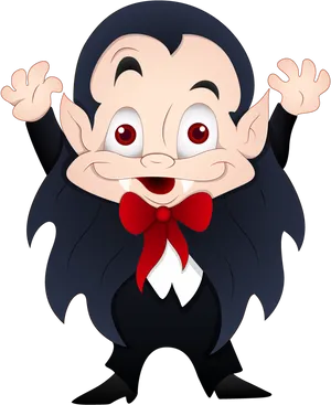 Cartoon Vampire Character PNG Image