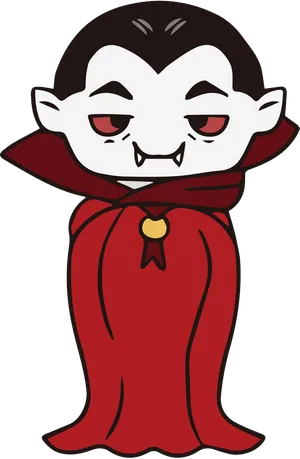 Cartoon Vampire Character PNG Image