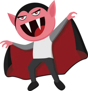 Cartoon Vampire Character PNG Image