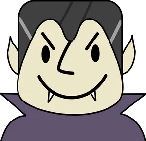 Cartoon Vampire Smiling PNG Image