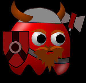 Cartoon Viking Emoji Graphic PNG image with transparent background