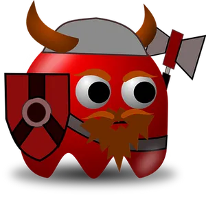 Cartoon Viking Emoji Graphic PNG Image