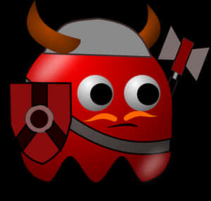 Cartoon Viking Emoji Graphic PNG image with transparent background