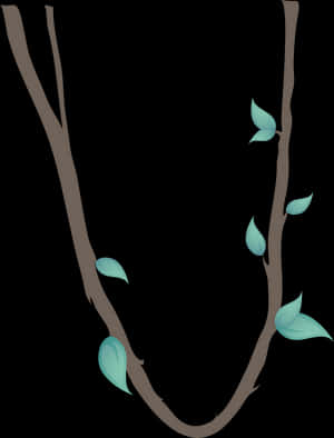 Cartoon Vine Branch Graphic PNG