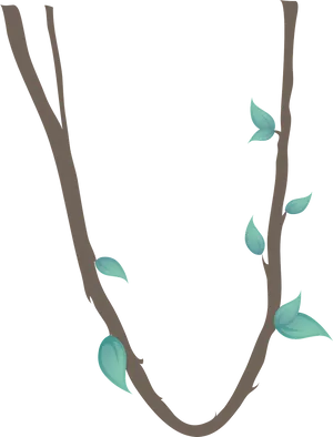 Cartoon Vine Branch Graphic PNG Image