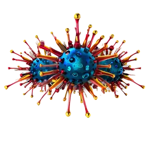 Cartoon Virus With Crown Png Waq59 PNG Image