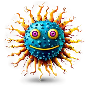 Cartoon Virus With Face Png 94 PNG Image