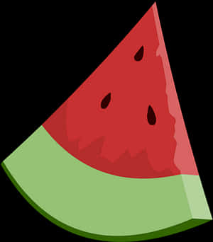 Cartoon Watermelon Slice PNG image with transparent background