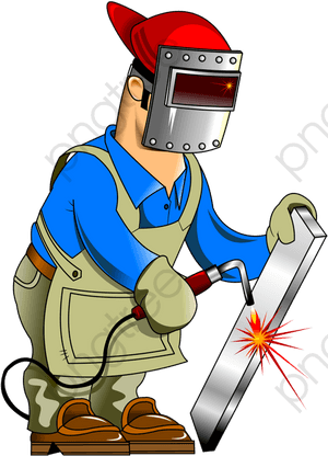 Cartoon Welderat Work.png PNG image with transparent background