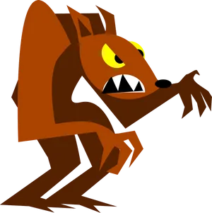 Cartoon Werewolf Graphic PNG Image