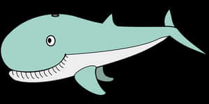 Cartoon Whale Illustration PNG with transparent background