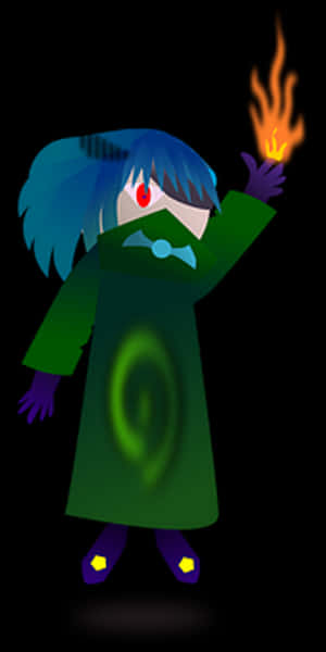 Cartoon Witch Casting Spell PNG image with transparent background