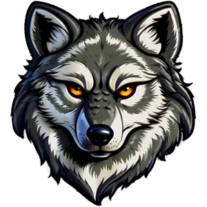 Cartoon Wolf Face Png Skf PNG Image