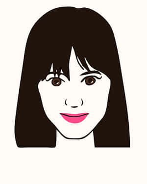 Cartoon Woman Portrait PNG image with transparent background