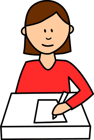 Transparent Seeking Clipart - Woman Writing Clipart, HD Png Download PNG image with transparent background