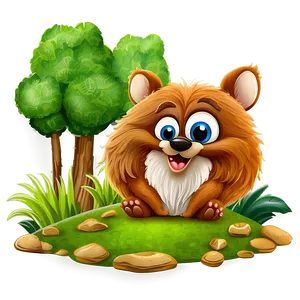 Cartoon Woodland Animal Scene Png Ftl15 PNG Image