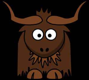 Cartoon Yak Character PNG image with transparent background