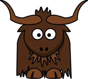 Cartoon Yak Character PNG Image