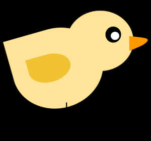 Cartoon Yellow Chick Graphic PNG