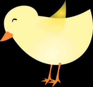 Cartoon Yellow Chick Illustration PNG image with transparent background