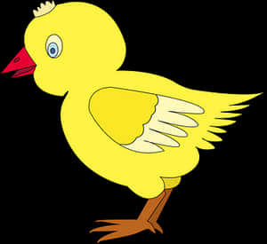 Cartoon Yellow Chick Illustration PNG image with transparent background