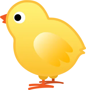 Cartoon Yellow Chick Illustration PNG Image