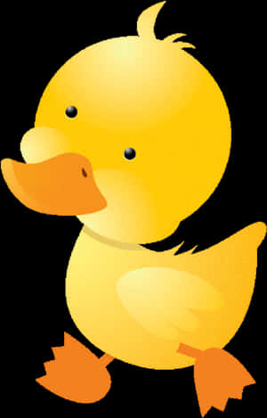 Cartoon Yellow Duckling PNG image with transparent background