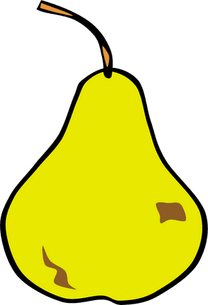 Simple Fruit Pear Clip Arts - Pear Clip Art, HD Png Download PNG with transparent background