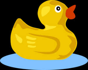 Cartoon Yellow Rubber Duck PNG image with transparent background