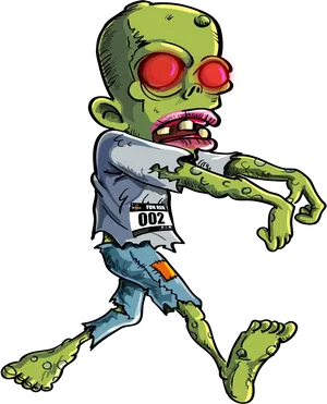 Cartoon Zombie Runner PNG Image