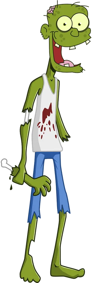 Cartoon Zombie Standing PNG Image