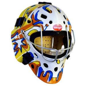 Cartoonish Hockey Goalie Mask Png Ape4 PNG Image