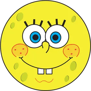 Cartoonish Yellow Smiley Face PNG Image