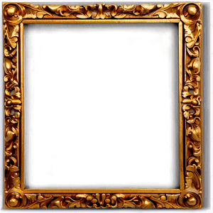 Carved Gold Frame PNG   13 PNG