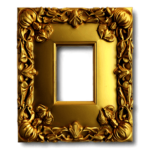 Carved Gold Frame PNG   bft PNG