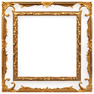 Carved Gold Frame PNG   ded PNG