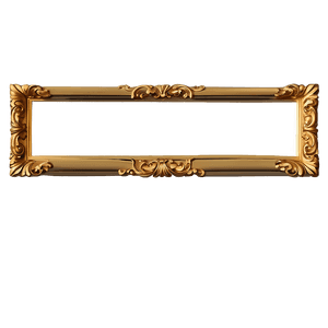 Carved Gold Frame PNG   yel49 PNG