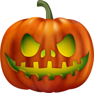 Carved Halloween Pumpkin Graphic PNG Image