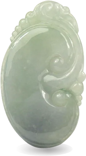 Carved Jade Diskwith Dragon Motif PNG Image