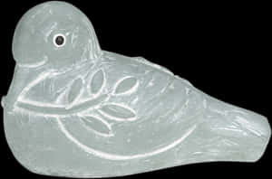 Carved Soapstone Dove Sculpture PNG image with transparent background