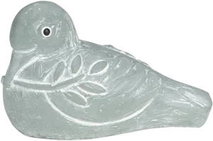 Carved Soapstone Dove Sculpture PNG Image