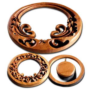 Carved Wood Circle Ornament Png 65 PNG Image